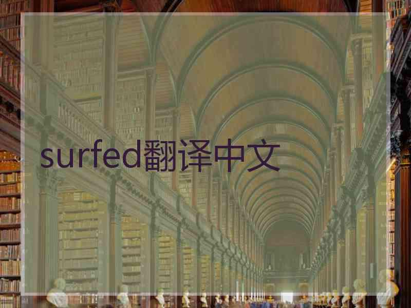 surfed翻译中文