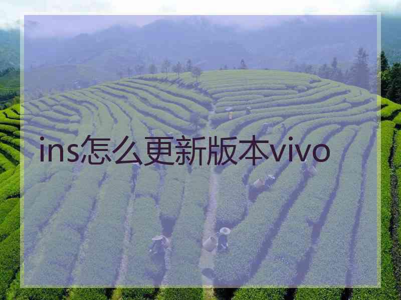 ins怎么更新版本vivo