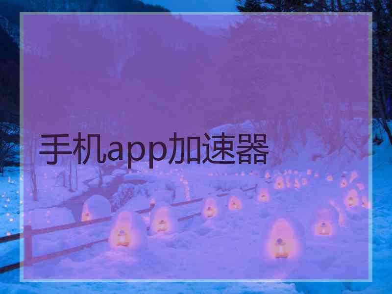 手机app加速器