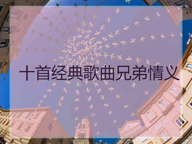 十首经典歌曲兄弟情义