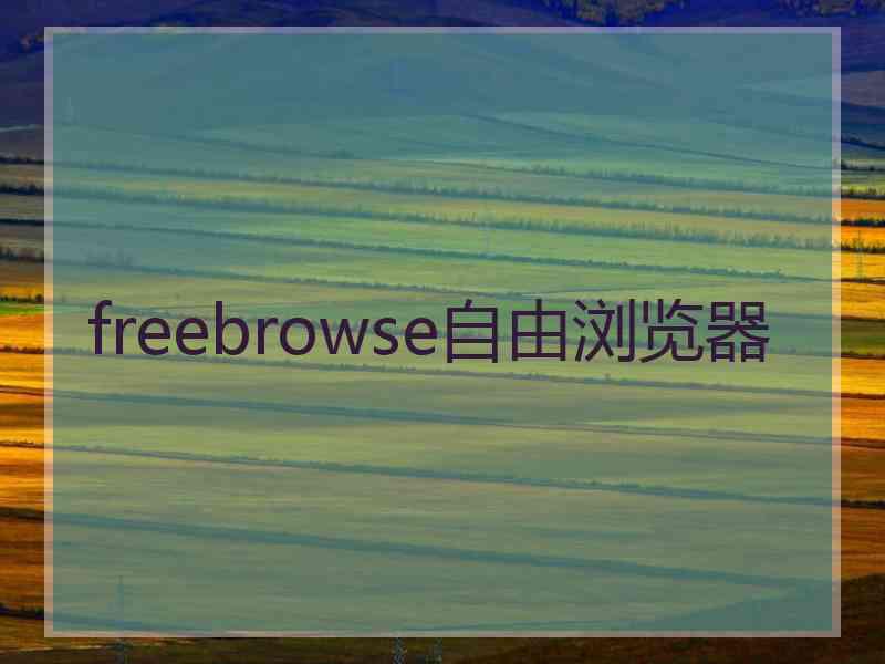 freebrowse自由浏览器