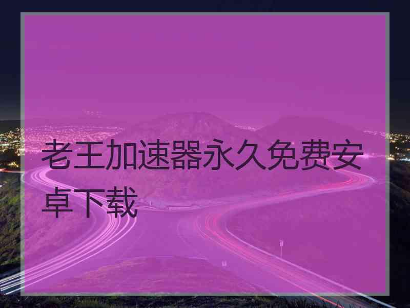 老王加速器永久免费安卓下载