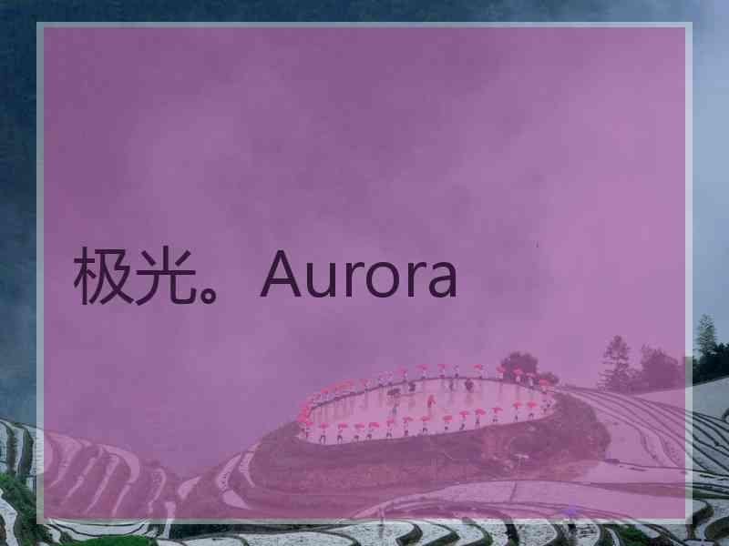 极光。Aurora