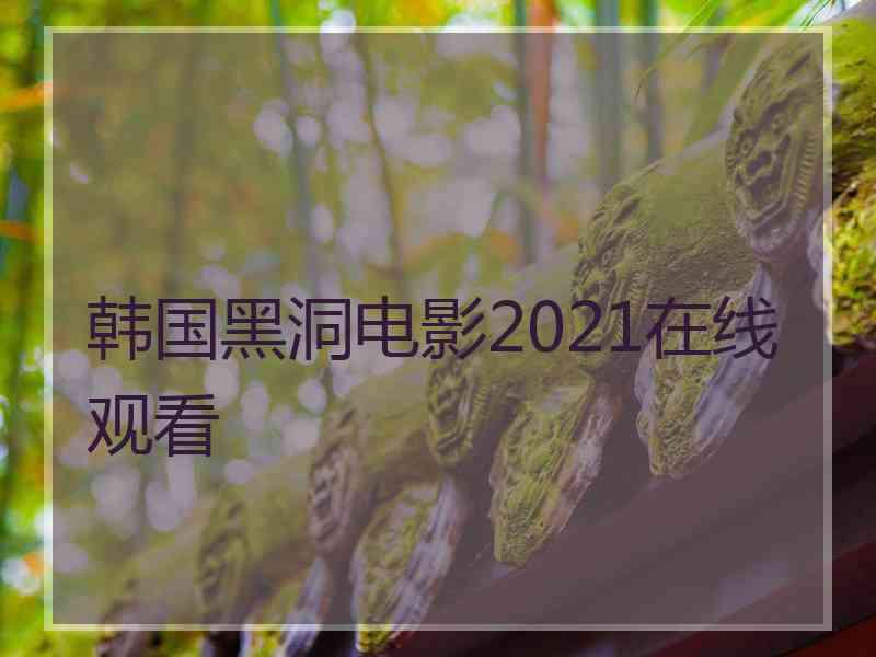 韩国黑洞电影2021在线观看