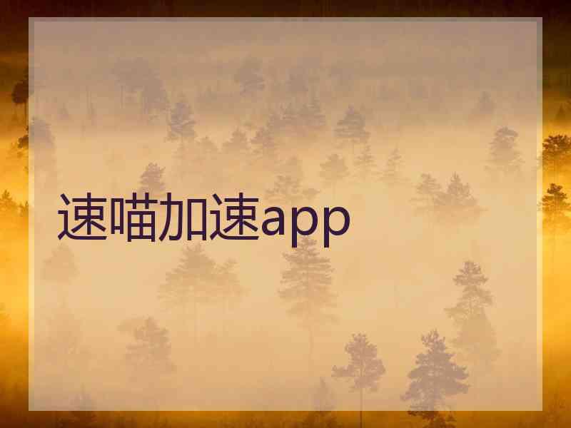 速喵加速app