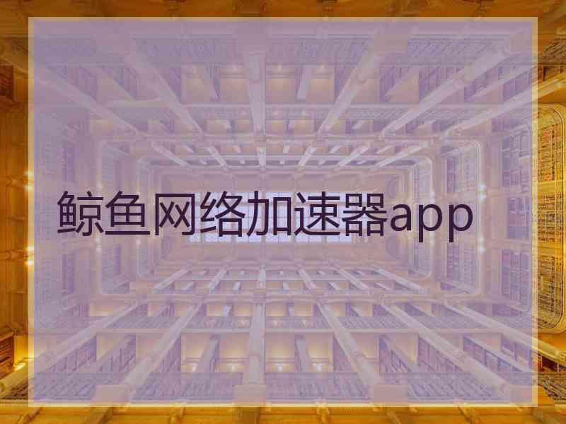 鲸鱼网络加速器app