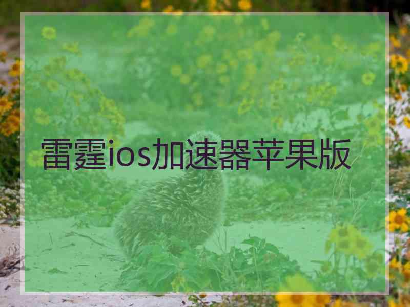 雷霆ios加速器苹果版