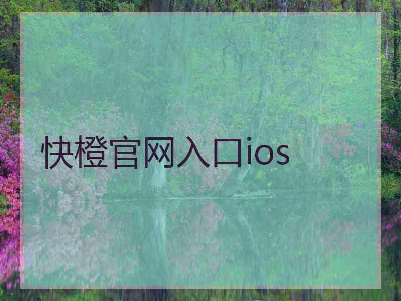 快橙官网入口ios