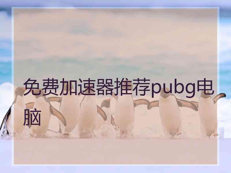 免费加速器推荐pubg电脑