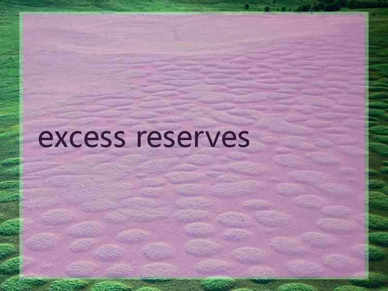 excess reserves