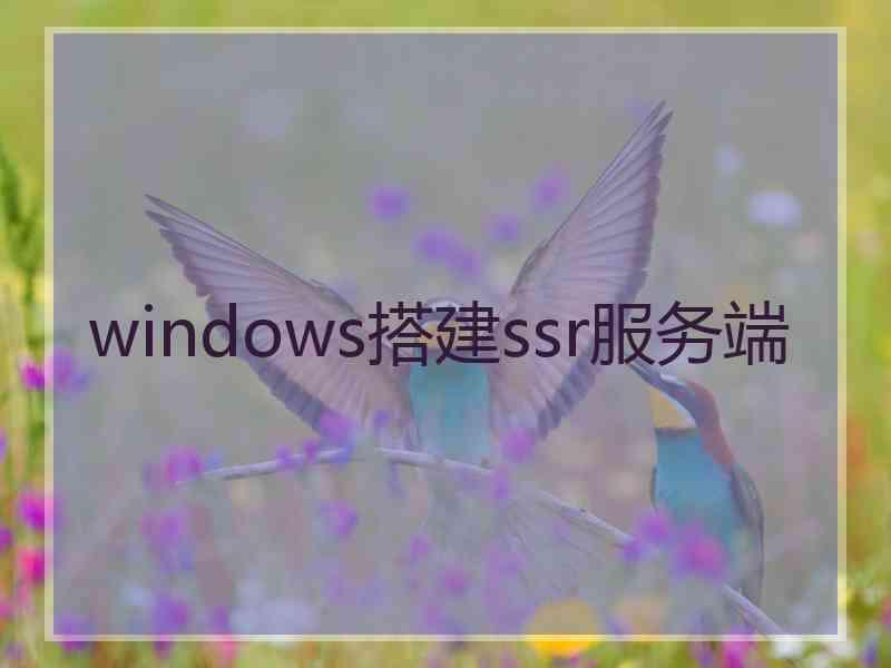 windows搭建ssr服务端